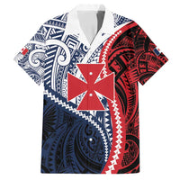 Kingdom of Uvea 1860-1886 Personalized Family Matching Puletasi and Hawaiian Shirt Wallis and Futuna Polynesian Tribal Pattern LT9 Dad's Shirt - Short Sleeve Red - Polynesian Pride