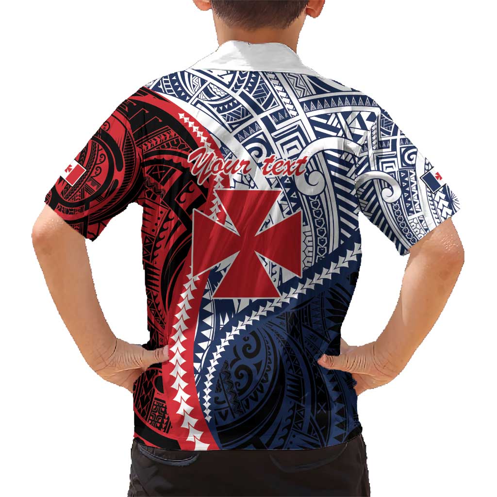 Kingdom of Uvea 1860-1886 Personalized Family Matching Short Sleeve Bodycon Dress and Hawaiian Shirt Wallis and Futuna Polynesian Tribal Pattern LT9 - Polynesian Pride