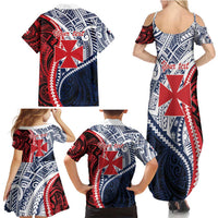 Kingdom of Uvea 1860-1886 Personalized Family Matching Summer Maxi Dress and Hawaiian Shirt Wallis and Futuna Polynesian Tribal Pattern LT9 - Polynesian Pride