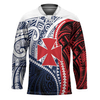 Kingdom of Uvea 1860-1886 Personalized Hockey Jersey Wallis and Futuna Polynesian Tribal Pattern - Polynesian Pride