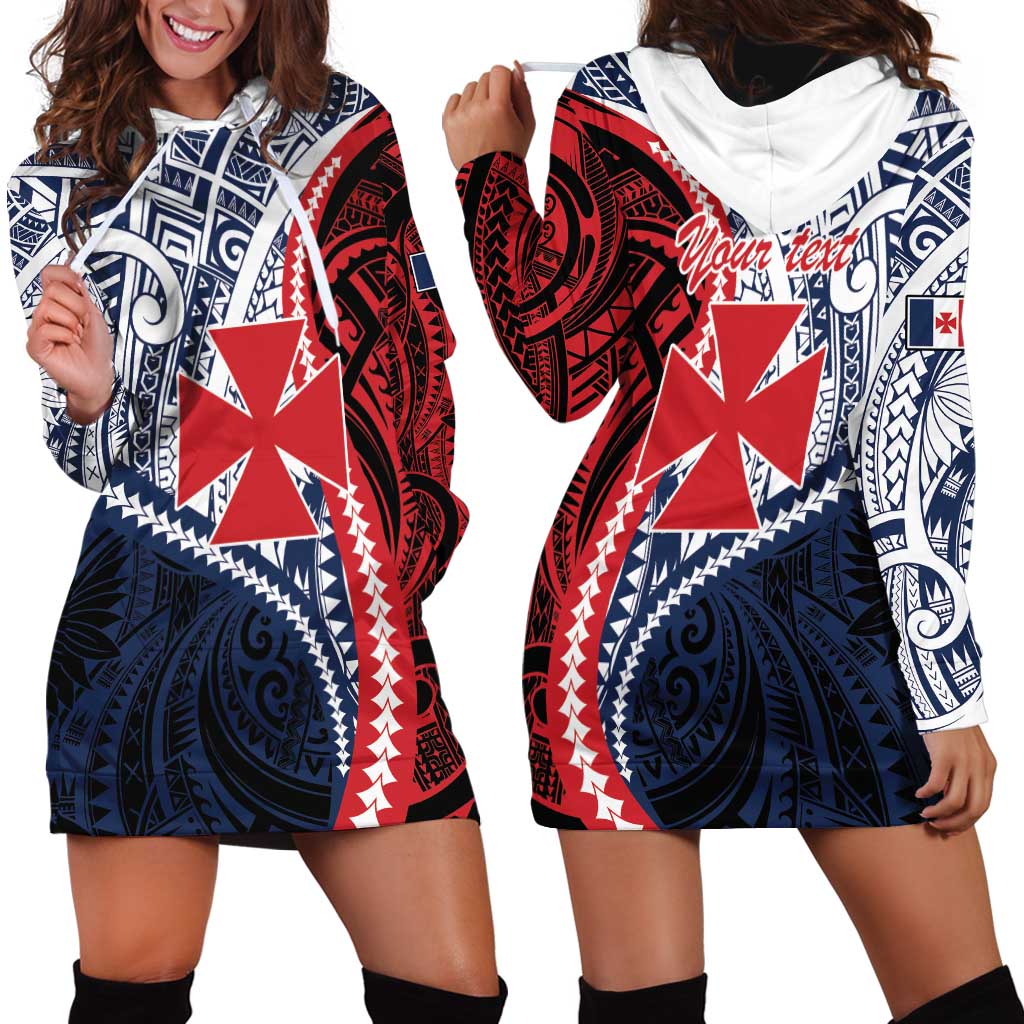 Kingdom of Uvea 1860-1886 Personalized Hoodie Dress Wallis and Futuna Polynesian Tribal Pattern LT9 - Polynesian Pride