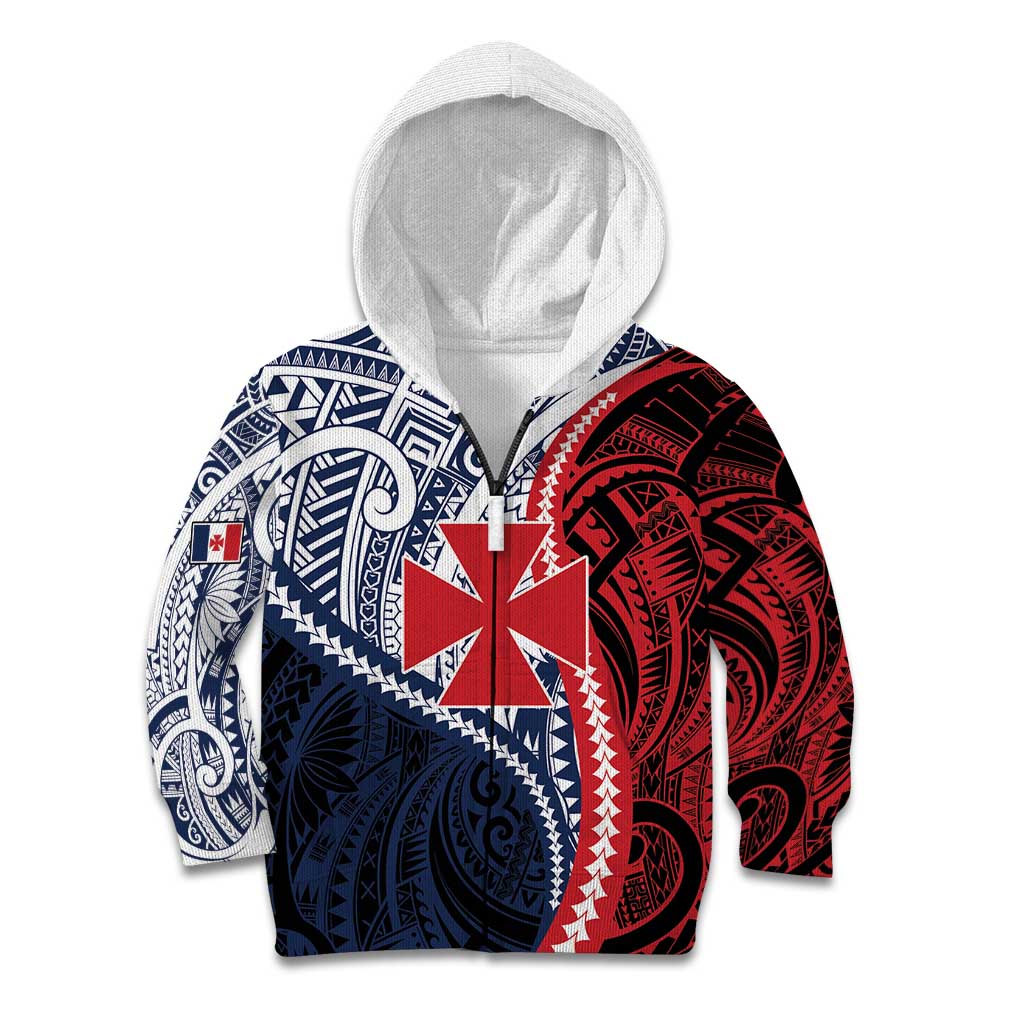 Kingdom of Uvea 1860-1886 Personalized Kid Hoodie Wallis and Futuna Polynesian Tribal Pattern