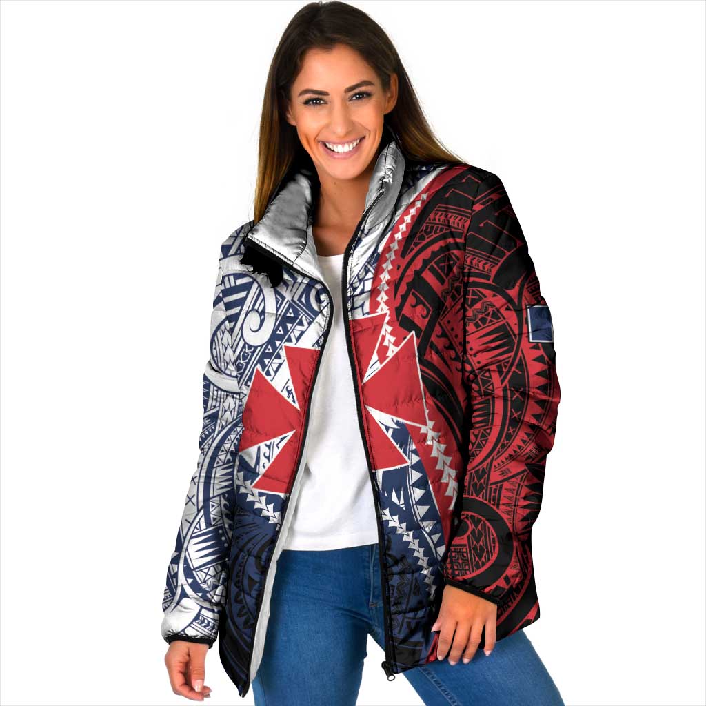 Kingdom of Uvea 1860-1886 Personalized Padded Jacket Wallis and Futuna Polynesian Tribal Pattern - Polynesian Pride
