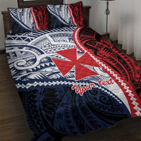Kingdom of Uvea 1860-1886 Personalized Quilt Bed Set Wallis and Futuna Polynesian Tribal Pattern LT9 Red - Polynesian Pride