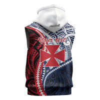 Kingdom of Uvea 1860-1886 Personalized Sleeveless Hoodie Wallis and Futuna Polynesian Tribal Pattern - Polynesian Pride