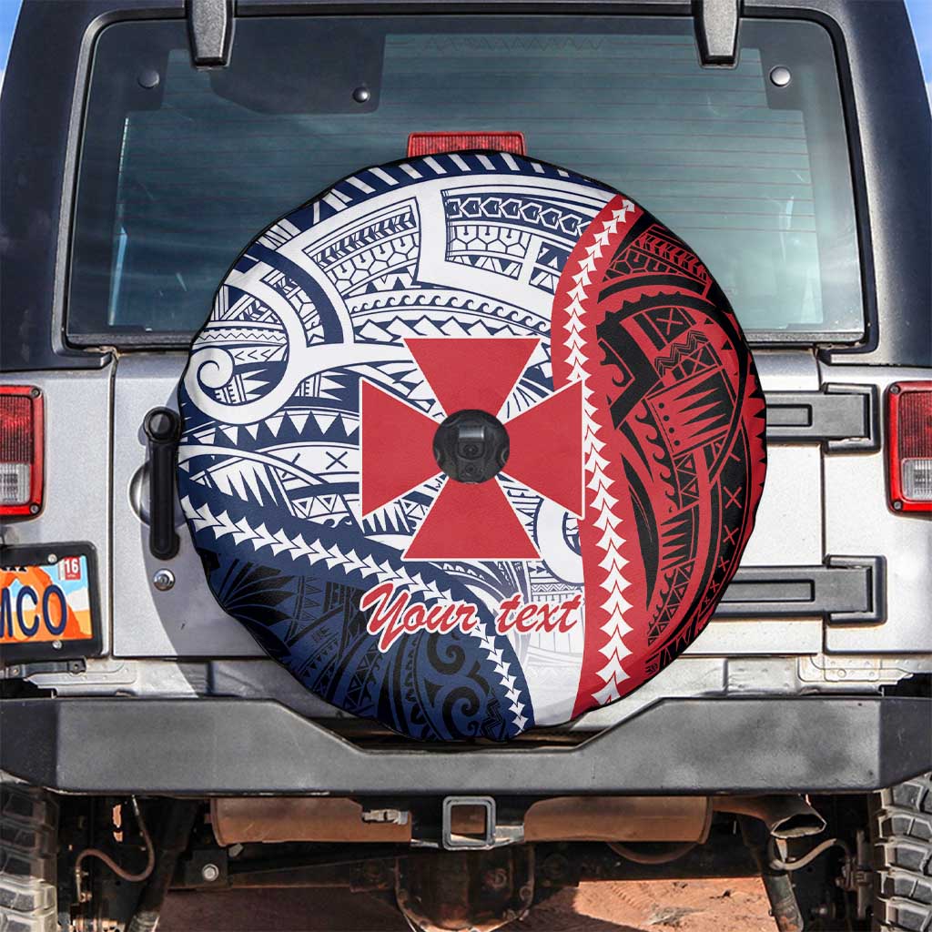 Kingdom of Uvea 1860-1886 Personalized Spare Tire Cover Wallis and Futuna Polynesian Tribal Pattern LT9 Red - Polynesian Pride