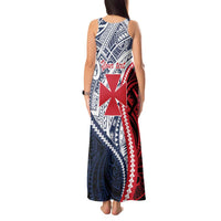 Kingdom of Uvea 1860-1886 Personalized Tank Maxi Dress Wallis and Futuna Polynesian Tribal Pattern LT9 - Polynesian Pride