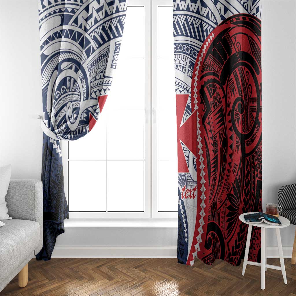 Kingdom of Uvea 1860-1886 Personalized Window Curtain Wallis and Futuna Polynesian Tribal Pattern