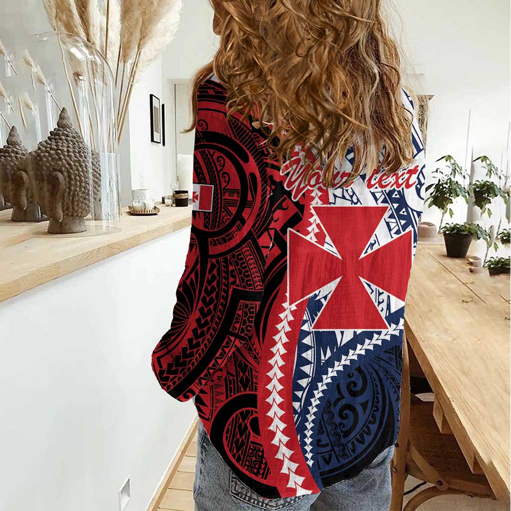 Kingdom of Uvea 1860-1886 Personalized Women Casual Shirt Wallis and Futuna Polynesian Tribal Pattern LT9 - Polynesian Pride