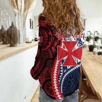Kingdom of Uvea 1860-1886 Personalized Women Casual Shirt Wallis and Futuna Polynesian Tribal Pattern LT9 - Polynesian Pride