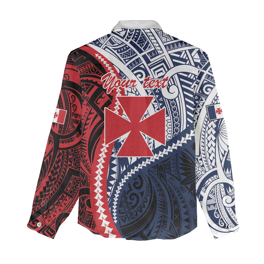 Kingdom of Uvea 1860-1886 Personalized Women Casual Shirt Wallis and Futuna Polynesian Tribal Pattern LT9 - Polynesian Pride