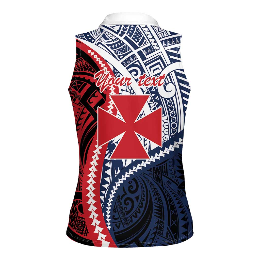 Kingdom of Uvea 1860-1886 Personalized Women Sleeveless Polo Shirt Wallis and Futuna Polynesian Tribal Pattern LT9 - Polynesian Pride