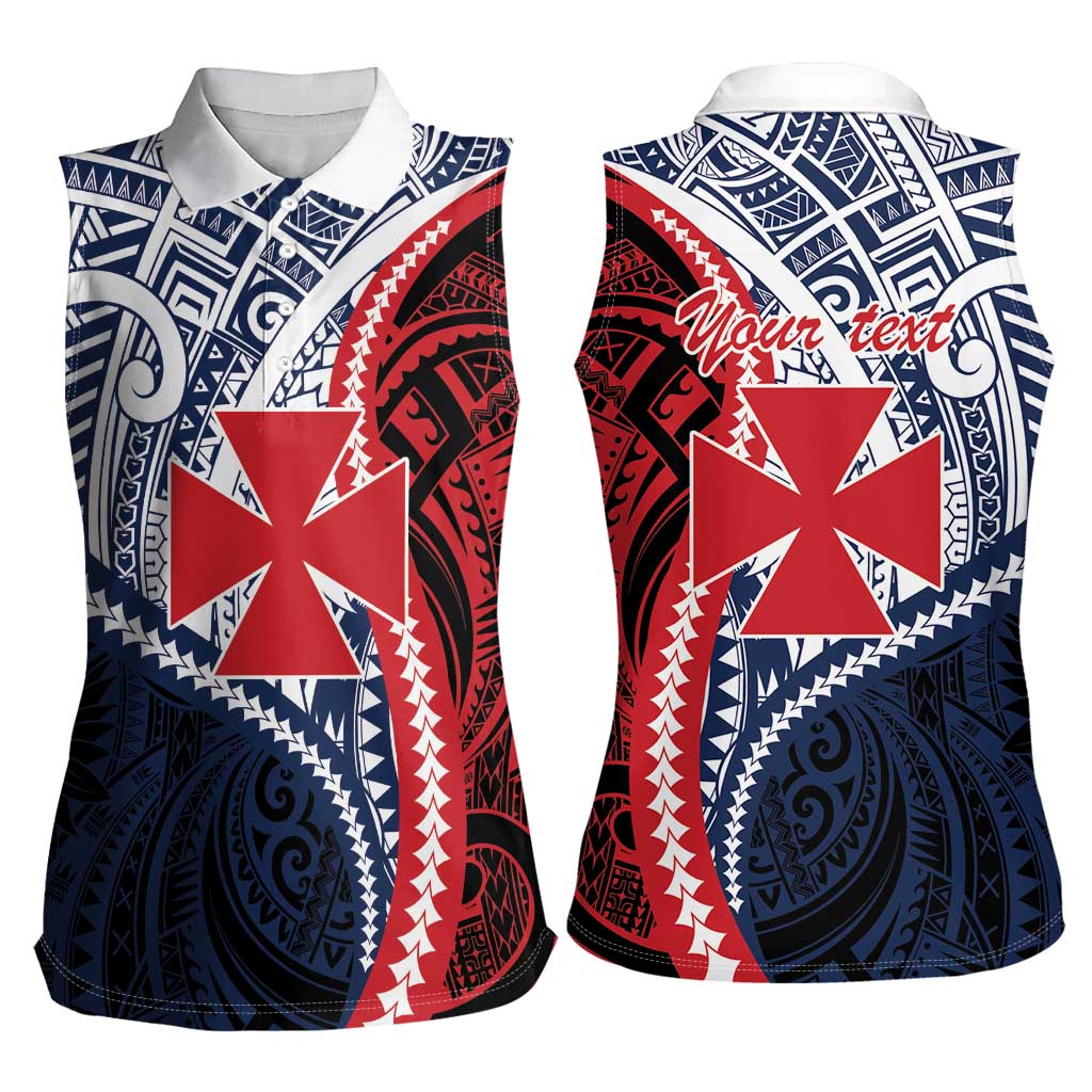 Kingdom of Uvea 1860-1886 Personalized Women Sleeveless Polo Shirt Wallis and Futuna Polynesian Tribal Pattern LT9 - Polynesian Pride