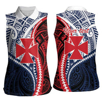 Kingdom of Uvea 1860-1886 Personalized Women Sleeveless Polo Shirt Wallis and Futuna Polynesian Tribal Pattern LT9 - Polynesian Pride