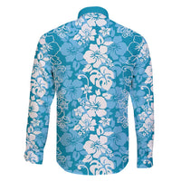 Hawaiian Lei Day Family Matching Mermaid Dress and Hawaiian Shirt Blue Hibiscus Flowers Lei Art LT9 - Polynesian Pride