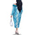 Hawaiian Lei Day Family Matching Off The Shoulder Long Sleeve Dress and Hawaiian Shirt Blue Hibiscus Flowers Lei Art