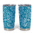 Hawaiian Lei Day Tumbler Cup Blue Hibiscus Flowers Lei Art