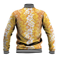 Hawaiian Lei Day Baseball Jacket Gold Hibiscus Flowers Lei Art LT9 - Polynesian Pride