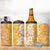 Hawaiian Lei Day 4 in 1 Can Cooler Tumbler Gold Hibiscus Flowers Lei Art