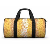 Hawaiian Lei Day Duffle Bag Gold Hibiscus Flowers Lei Art LT9 One size Gold - Polynesian Pride