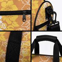 Hawaiian Lei Day Duffle Bag Gold Hibiscus Flowers Lei Art LT9 - Polynesian Pride