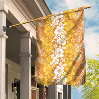 Hawaiian Lei Day Garden Flag Gold Hibiscus Flowers Lei Art LT9 House Flag Gold - Polynesian Pride