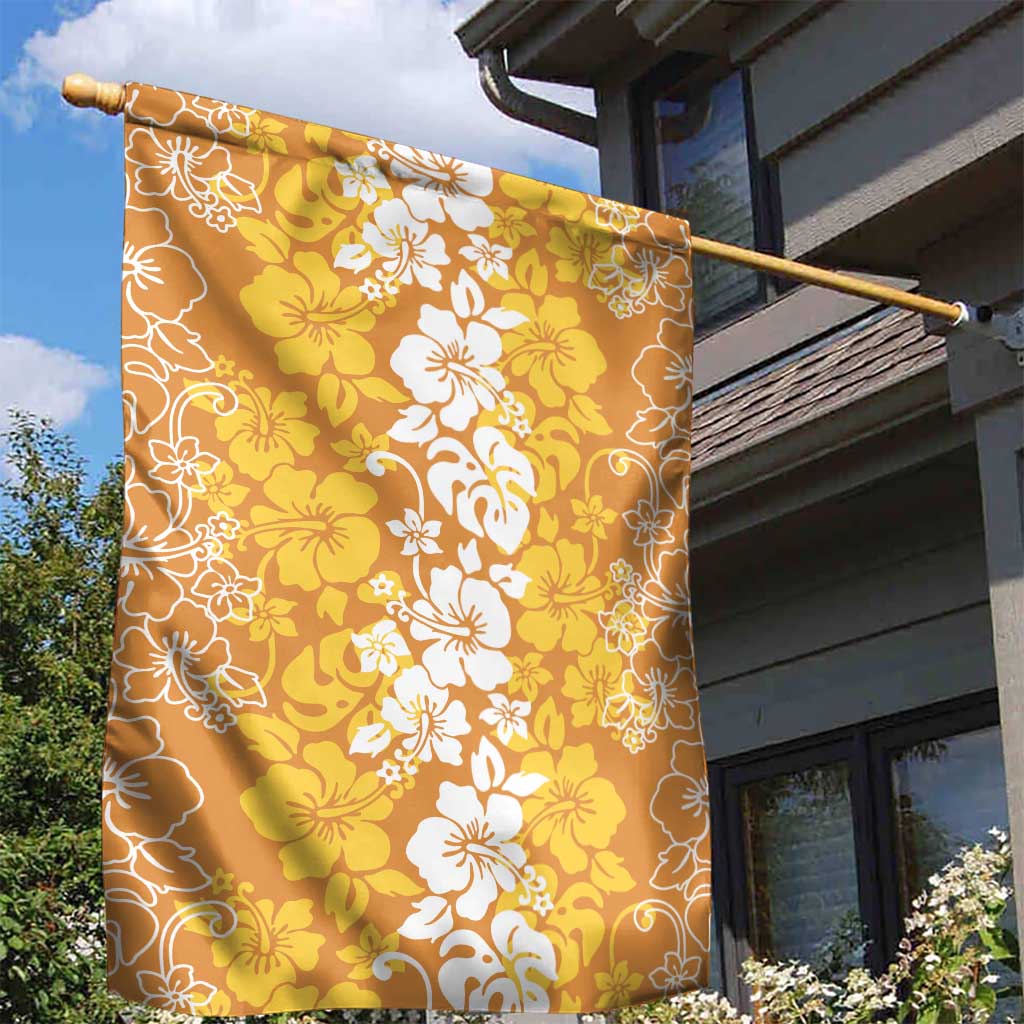 Hawaiian Lei Day Garden Flag Gold Hibiscus Flowers Lei Art LT9 - Polynesian Pride