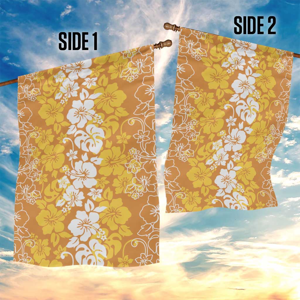 Hawaiian Lei Day Garden Flag Gold Hibiscus Flowers Lei Art LT9 - Polynesian Pride