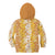 Hawaiian Lei Day Kid Hoodie Gold Hibiscus Flowers Lei Art