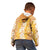 Hawaiian Lei Day Kid Hoodie Gold Hibiscus Flowers Lei Art