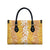 Hawaiian Lei Day Leather Bag Gold Hibiscus Flowers Lei Art - Polynesian Pride