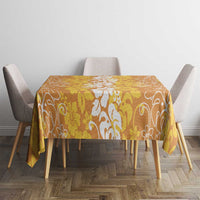 Hawaiian Lei Day Tablecloth Gold Hibiscus Flowers Lei Art LT9 - Polynesian Pride