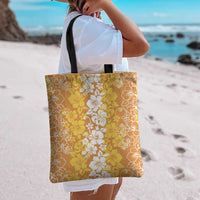 Hawaiian Lei Day Tote Bag Gold Hibiscus Flowers Lei Art LT9 - Polynesian Pride