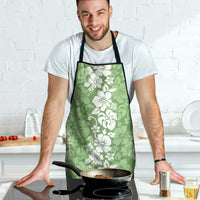 Hawaiian Lei Day Apron Green Hibiscus Flowers Lei Art - Polynesian Pride