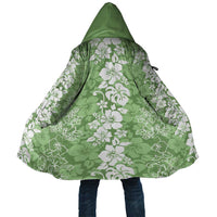Hawaiian Lei Day Cloak Green Hibiscus Flowers Lei Art - Polynesian Pride