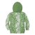 Hawaiian Lei Day Kid Hoodie Green Hibiscus Flowers Lei Art