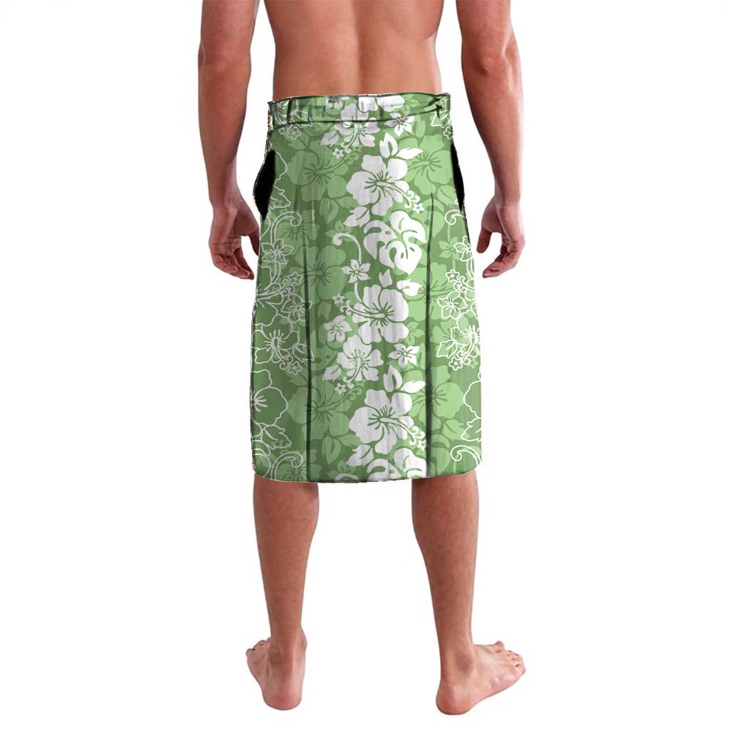 Hawaiian Lei Day Lavalava Green Hibiscus Flowers Lei Art