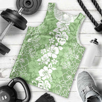 Hawaiian Lei Day Men Tank Top Green Hibiscus Flowers Lei Art LT9 - Polynesian Pride