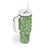 Hawaiian Lei Day Tumbler With Handle Green Hibiscus Flowers Lei Art