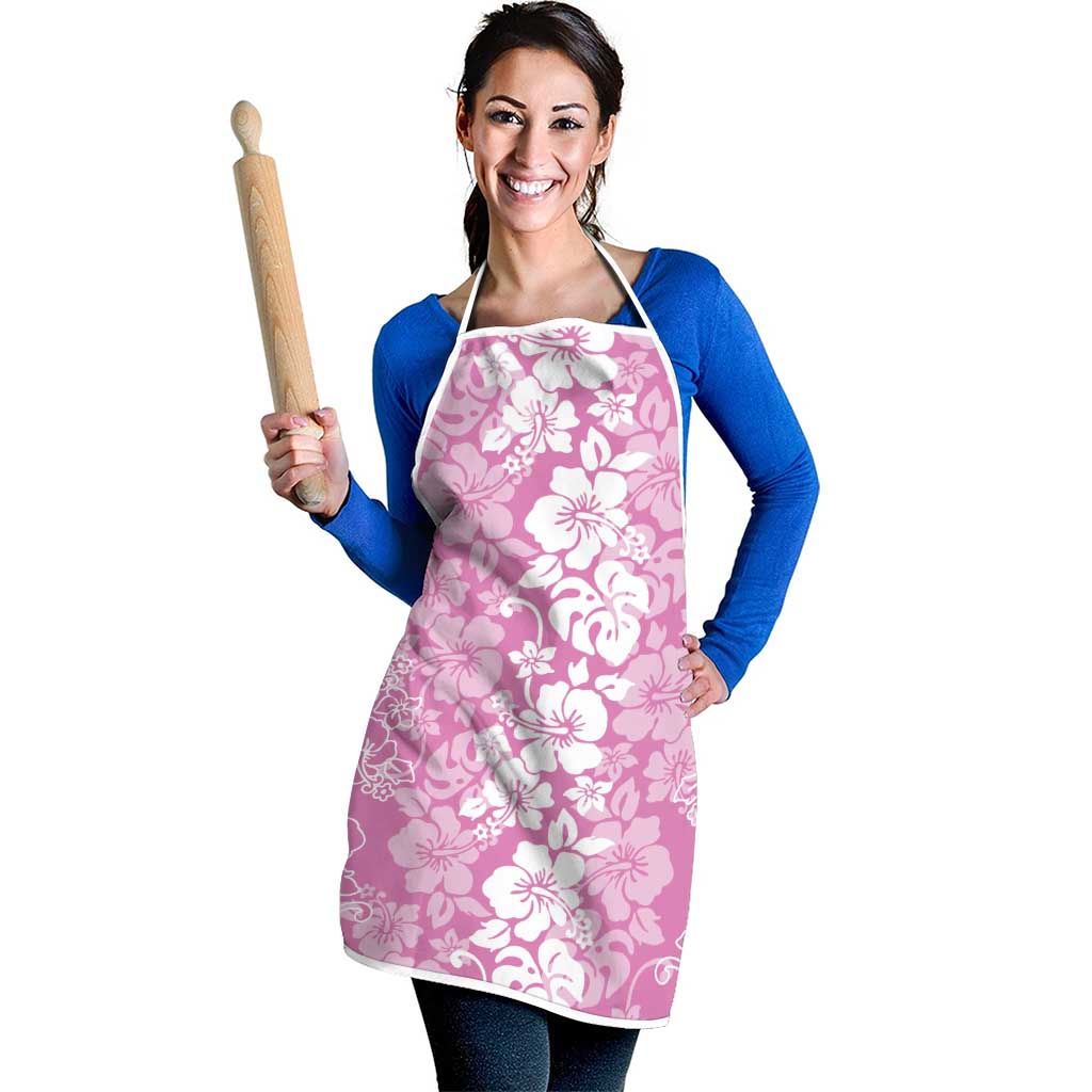 Hawaiian Lei Day Apron Pink Hibiscus Flowers Lei Art - Polynesian Pride