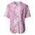 Hawaiian Lei Day Baseball Jersey Pink Hibiscus Flowers Lei Art