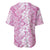 Hawaiian Lei Day Baseball Jersey Pink Hibiscus Flowers Lei Art