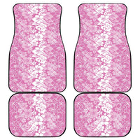 Hawaiian Lei Day Car Mats Pink Hibiscus Flowers Lei Art