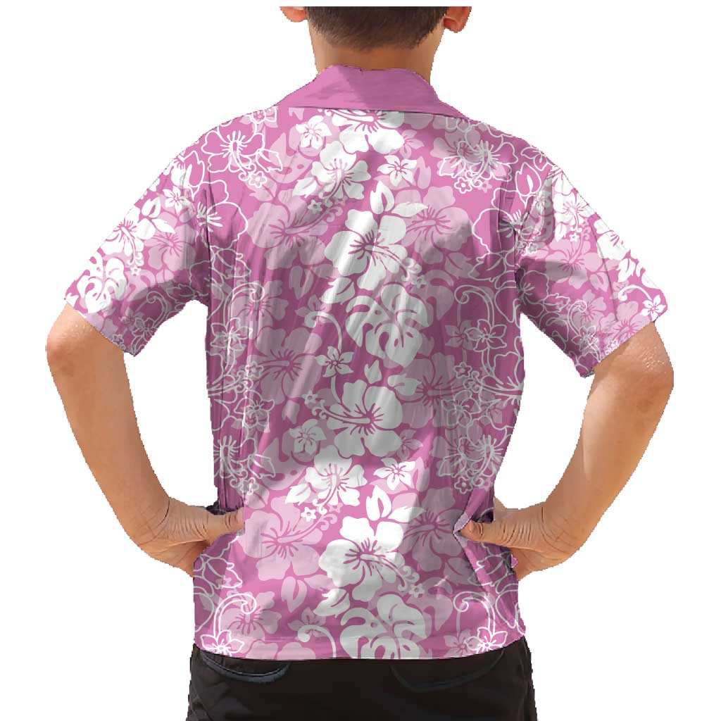 Hawaiian Lei Day Family Matching Mermaid Dress and Hawaiian Shirt Pink Hibiscus Flowers Lei Art LT9 - Polynesian Pride