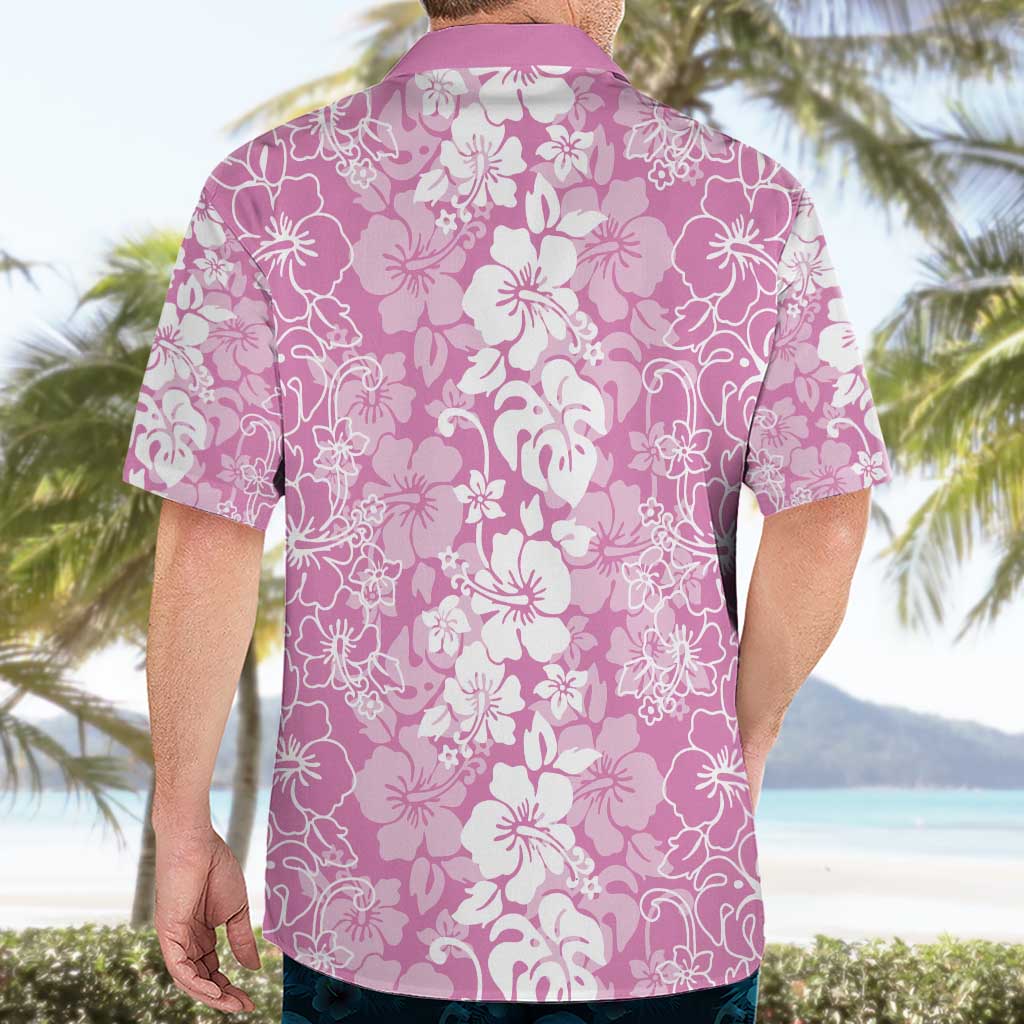 Hawaiian Lei Day Hawaiian Shirt Pink Hibiscus Flowers Lei Art