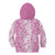 Hawaiian Lei Day Kid Hoodie Pink Hibiscus Flowers Lei Art