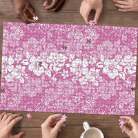 Hawaiian Lei Day Puzzle Pink Hibiscus Flowers Lei Art LT9 - Polynesian Pride