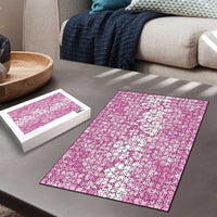 Hawaiian Lei Day Puzzle Pink Hibiscus Flowers Lei Art LT9 - Polynesian Pride