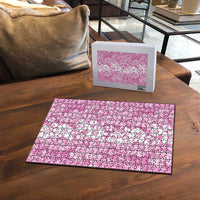 Hawaiian Lei Day Puzzle Pink Hibiscus Flowers Lei Art LT9 - Polynesian Pride