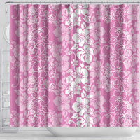 Hawaiian Lei Day Shower Curtain Pink Hibiscus Flowers Lei Art LT9 - Polynesian Pride